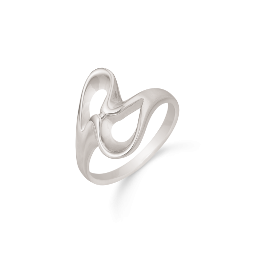 tredobbelt pludselig Bering strædet Støvring design simpel sølv ring med buet former