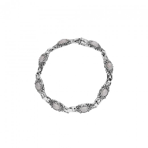 LundCopenhagenSlvArmbndmedRosakvarts901103223OX-31