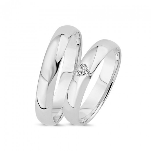 LOVEbyNuran14ktHvidguldVielsesringHerreringA4002-31