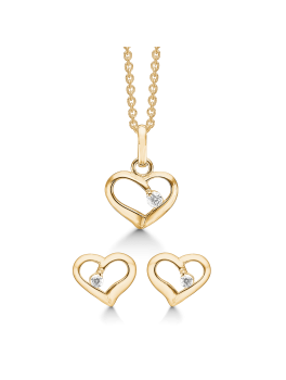 StvringDesignForgyldtSmykkestmedHjerteogZirkoniaFS239068-20