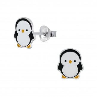 Bidstrup sølv børne ørering med pingvin 10001139