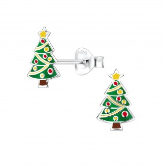 Bidstrup Sølv Børne ørering med Juletræ 10010553