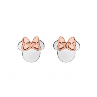 Disney Minnie Mouse Ørestik i Sølv med Rosa Sløjfe 10333994