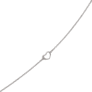 Støvring Design Rhodineret Sølv Armbånd med "Love" Hjerte 15190769