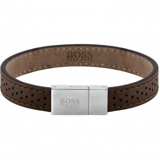BOSS Jewels Essentials Læderarmbånd 22cm 1580034L