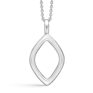 Støvring Design Rhodineret Sølv Halskæde i Dråbeform 16254010