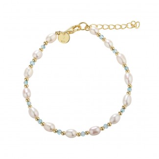 Aqua Dulce Coast blue armbånd i forgyldt sølv 5322
