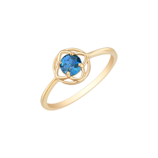 Støvring Design 8kt Guld Ring med London Blå Topas 62205069