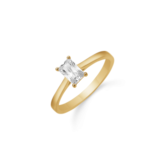 Støvring Design 8kt Guld Ring med Baguette slib Zirkonia 62251013