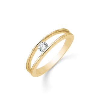 Støvring Design 8kt Guld Ring med Zirkonia sten 62251995