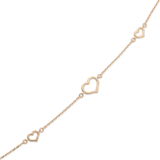 Støvring Design 8kt Guld Armbånd med Hjerter 65166953