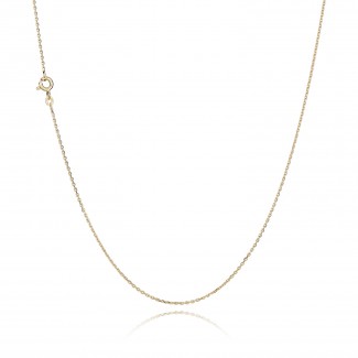 BNH 8kt Guld Anker Facet Halskæde 0,5/1,4mm - 50cm