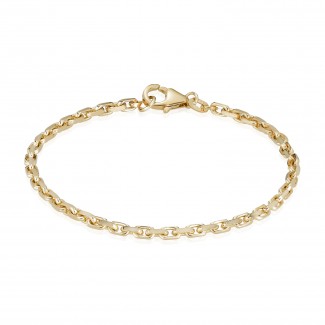 BNH 14kt Guld Anker Facet Armbånd 0,7/1,8mm - 18,5cm