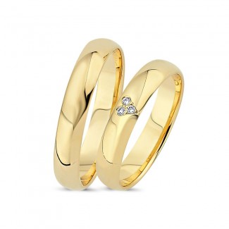 LOVE by Nuran 14kt Guld Vielsesring (Herrering) A4002